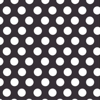 Black with white dots craft  vinyl - HTV -  Adhesive Vinyl -  large white polka dot pattern HTV714 - Breeze Crafts