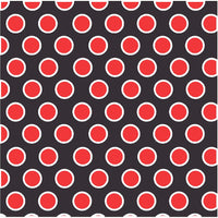 Black with red and white dots craft  vinyl - HTV -  Adhesive Vinyl -  large polka dot pattern HTV705 - Breeze Crafts
