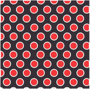 Black with red and white dots craft  vinyl - HTV -  Adhesive Vinyl -  large polka dot pattern HTV705 - Breeze Crafts