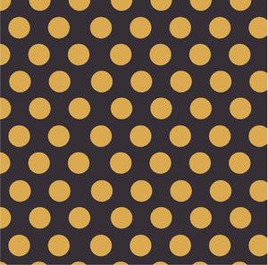 Black with gold dots craft  vinyl - HTV -  Adhesive Vinyl -  large polka dot pattern HTV723 - Breeze Crafts