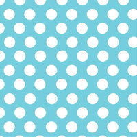 Aqua with white dots craft  vinyl - HTV -  Adhesive Vinyl -  large white polka dot pattern HTV729 - Breeze Crafts