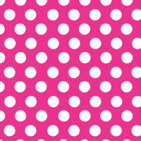 Magenta with white dots craft  vinyl - HTV -  Adhesive Vinyl -  large dark hot pink with white polka dot pattern HTV718