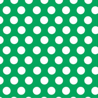 Green with white dots craft  vinyl - HTV -  Adhesive Vinyl -  large white polka dot pattern HTV739
