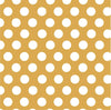 Gold with white dots - old gold non-metallic craft vinyl - HTV -  Adhesive Vinyl -  large white polka dot pattern HTV706 - Breeze Crafts
