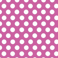 Fuchsia with white dots craft  vinyl - HTV -  Adhesive Vinyl -  large white polka dot pattern - Breeze Crafts