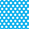 Cyan with white dots craft  vinyl - HTV -  Adhesive Vinyl -  large white polka dot pattern - Breeze Crafts