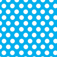 Cyan with white dots craft  vinyl - HTV -  Adhesive Vinyl -  large white polka dot pattern - Breeze Crafts