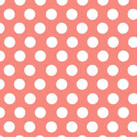 Coral with white dots craft  vinyl - HTV -  Adhesive Vinyl -  large white polka dot pattern - Breeze Crafts