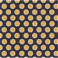Black with gold and white dots craft  vinyl - HTV -  Adhesive Vinyl -  large polka dot pattern HTV712 - Breeze Crafts