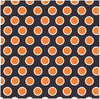 Black with orange and white dots craft  vinyl - HTV -  Adhesive Vinyl -  large polka dot pattern  Halloween HTV720 - Breeze Crafts