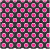 Black with magenta and white dots craft  vinyl - HTV -  Adhesive Vinyl -  large polka dot pattern HTV726 - Breeze Crafts