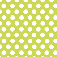 Lime with white dots craft  vinyl - HTV -  Adhesive Vinyl -  large white polka dot pattern HTV744