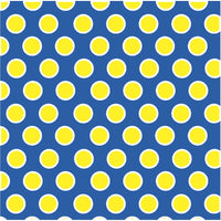 Blue with yellow and white dots craft  vinyl - HTV -  Adhesive Vinyl -  large polka dot pattern HTV710 - Breeze Crafts