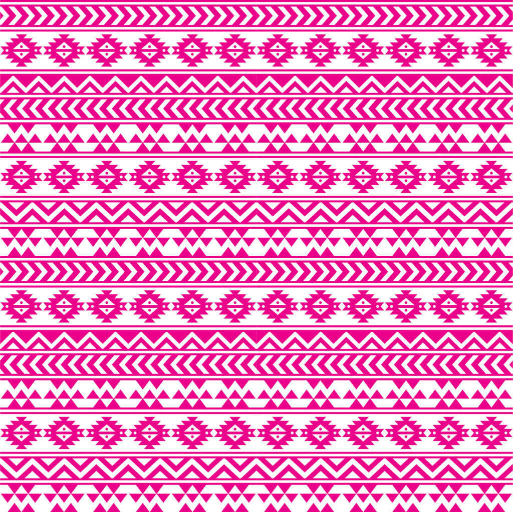 Magenta and white tribal pattern craft  vinyl - HTV -  Adhesive Vinyl -  Aztec Peruvian pattern HTV926