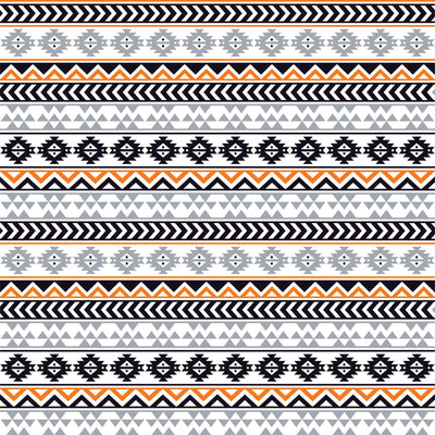 Gray black orange and white tribal pattern craft  vinyl - HTV -  Adhesive Vinyl -  Aztec Peruvian pattern grey Halloween HTV919 - Breeze Crafts