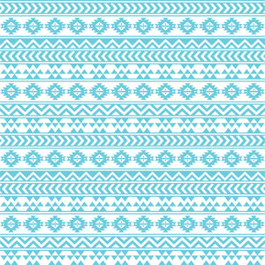 Aqua and white tribal pattern craft  vinyl - HTV -  Adhesive Vinyl -  Aztec Peruvian pattern HTV914 - Breeze Crafts