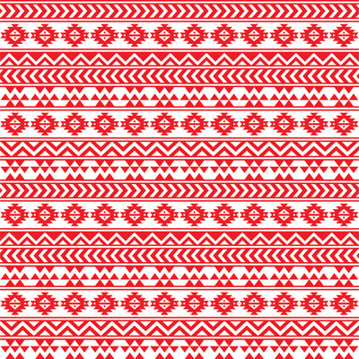 Red and white tribal pattern craft  vinyl - HTV -  Adhesive Vinyl -  Aztec Peruvian pattern HTV901
