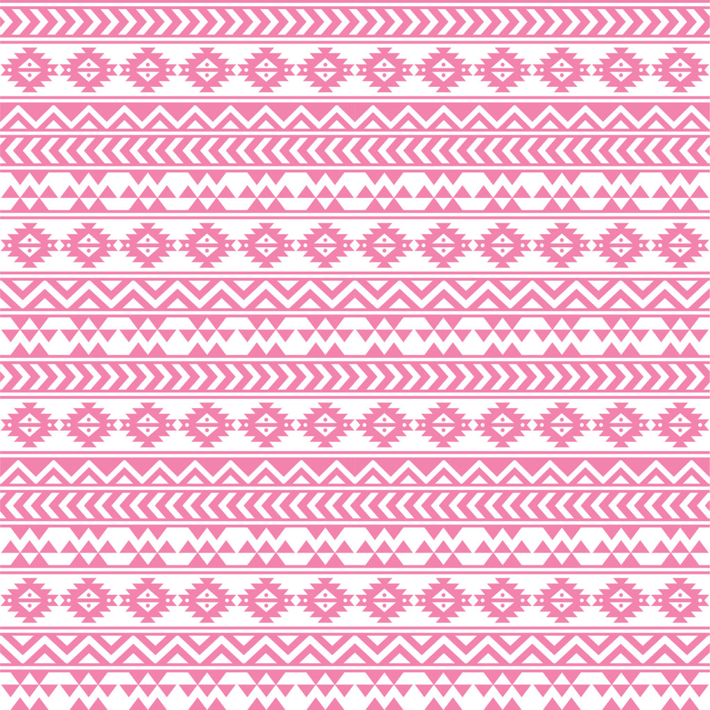 Pink and white tribal pattern craft  vinyl - HTV -  Adhesive Vinyl -  Aztec Peruvian medium pink pattern HTV927