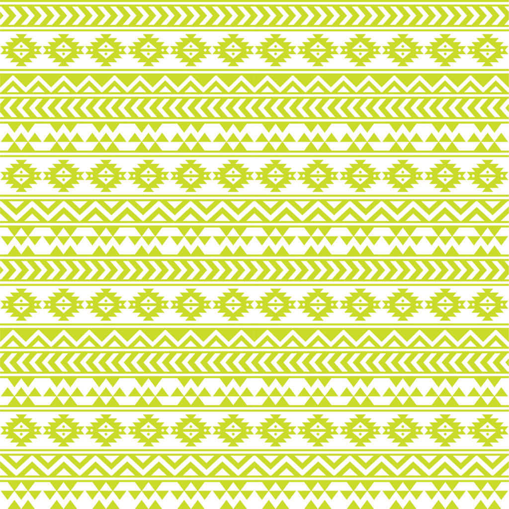 Lime and white tribal pattern craft  vinyl - HTV -  Adhesive Vinyl -  Aztec Peruvian pattern HTV908