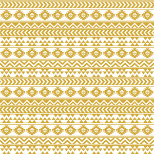 Gold and white tribal pattern craft  vinyl - HTV -  Adhesive Vinyl -  Aztec Peruvian pattern HTV910 - Breeze Crafts