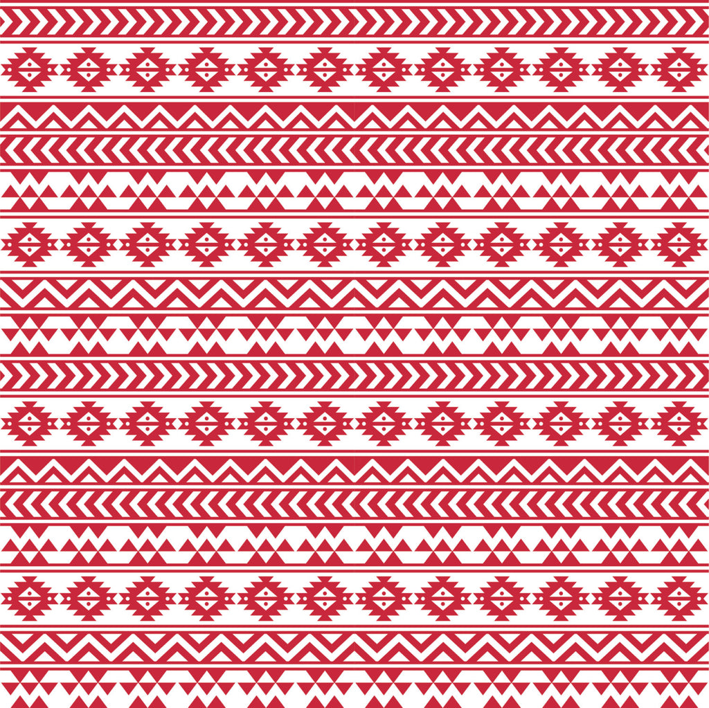 Brick red and white tribal pattern craft vinyl - HTV -  Adhesive Vinyl -  Aztec Peruvian burgundy pattern HTV915 - Breeze Crafts