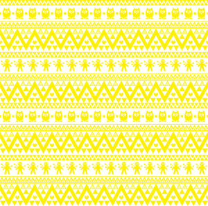 Yellow and white owl tribal pattern craft  vinyl - HTV -  Adhesive Vinyl -  Aztec Peruvian pattern HTV301