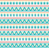Teal coral yellow and white owl tribal pattern craft  vinyl - HTV -  Adhesive Vinyl -  Aztec Peruvian pattern HTV300