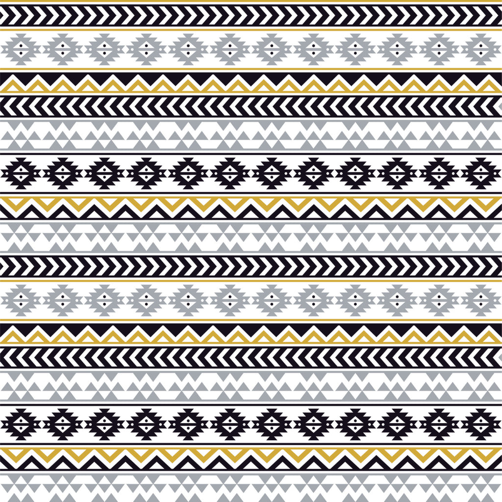 Gray black gold and white tribal pattern craft vinyl - HTV -  Adhesive Vinyl -  Aztec Peruvian pattern grey HTV902 - Breeze Crafts