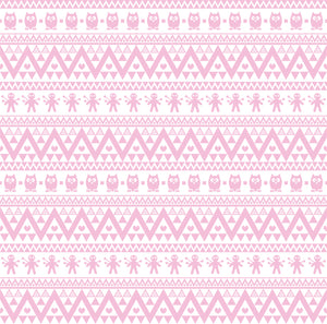 Light pink owl tribal pattern craft vinyl - HTV -  Adhesive Vinyl -  Aztec Peruvian pattern HTV321