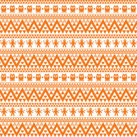 Orange owl tribal pattern craft  vinyl - HTV -  Adhesive Vinyl -  Aztec Peruvian pattern HTV324