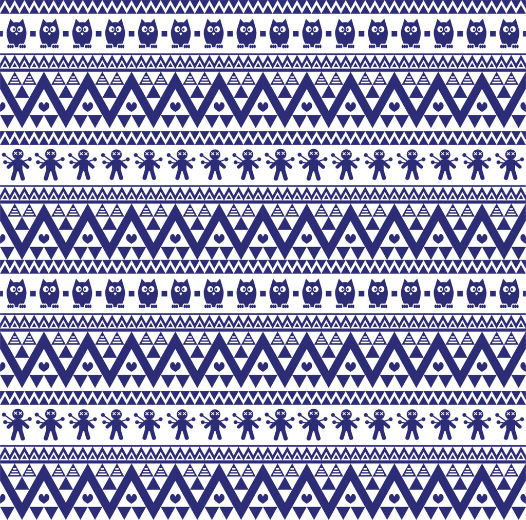 Navy owl tribal pattern craft  vinyl - HTV -  Adhesive Vinyl -  Aztec Peruvian pattern HTV328