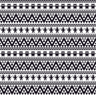 Black owl tribal pattern craft vinyl - HTV -  Adhesive Vinyl -  Aztec Peruvian pattern HTV332 - Breeze Crafts