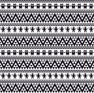 Black owl tribal pattern craft vinyl - HTV -  Adhesive Vinyl -  Aztec Peruvian pattern HTV332 - Breeze Crafts