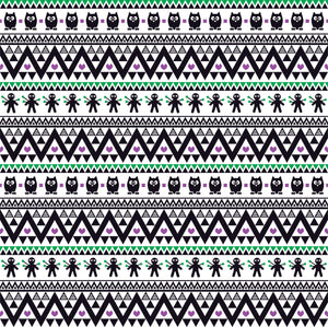 Black purple and green owl tribal pattern craft vinyl - HTV -  Adhesive Vinyl -  Aztec Peruvian pattern Halloween  HTV313 - Breeze Crafts