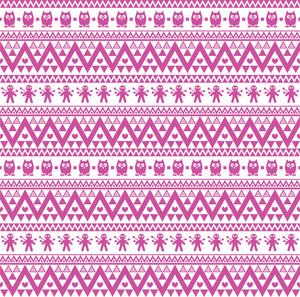 Fuchsia owl tribal pattern craft  vinyl - HTV -  Adhesive Vinyl -  Aztec Peruvian pattern HTV319 - Breeze Crafts