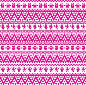 Magenta owl tribal pattern craft  vinyl - HTV -  Adhesive Vinyl -  Aztec Peruvian pattern HTV320