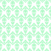 Mint and white floral skull pattern craft vinyl sheet - HTV -  Adhesive Vinyl -  Halloween pattern HTV806