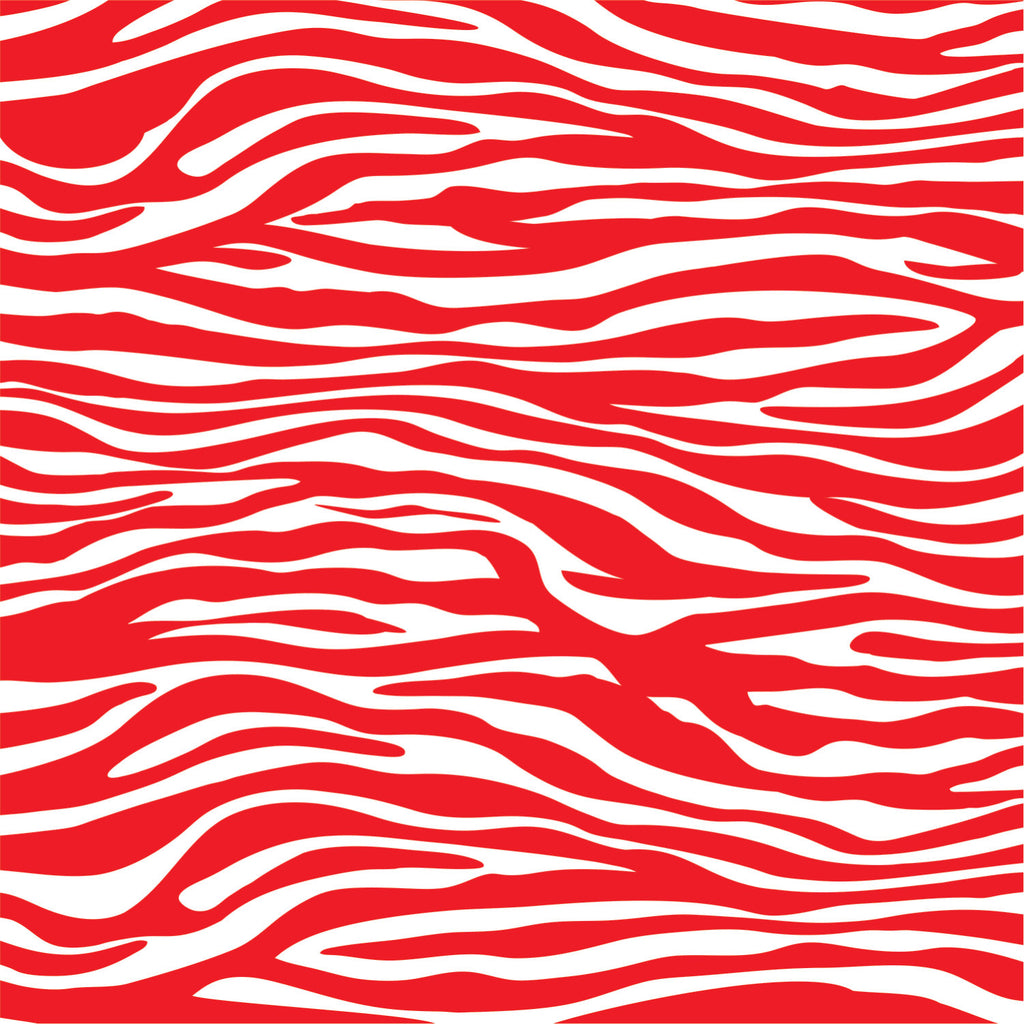 Red zebra print craft vinyl sheet - HTV - Adhesive Vinyl - pattern vin