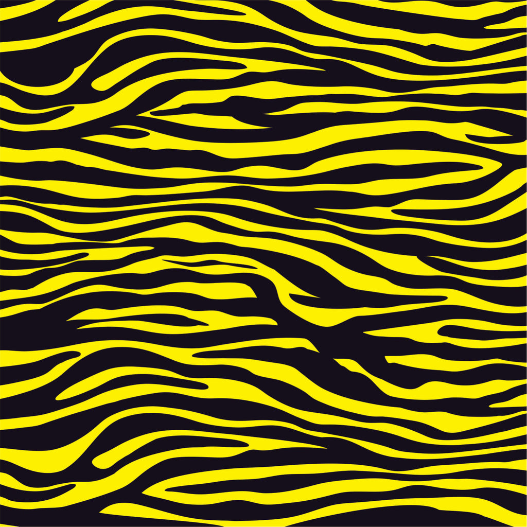 Yellow black zebra print craft  vinyl sheet - HTV -  Adhesive Vinyl -  pattern vinyl HTV1226