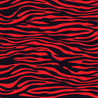 Red and black zebra print craft  vinyl sheet - HTV -  Adhesive Vinyl -  pattern vinyl HTV1228