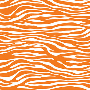 Orange zebra print craft  vinyl sheet - HTV -  Adhesive Vinyl -  pattern vinyl  HTV1207