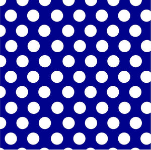 Navy with white polka dots craft  vinyl - HTV -  Adhesive Vinyl -  large polka dot pattern HTV741