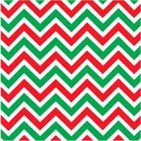 Red, green and white chevron craft  vinyl - HTV -  Adhesive Vinyl -  red and white large zig zag pattern HTV154