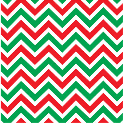 Red, green and white chevron craft  vinyl - HTV -  Adhesive Vinyl -  red and white large zig zag pattern HTV154