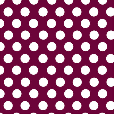 Maroon with white polka dots craft  vinyl - HTV -  Adhesive Vinyl -  large polka dot pattern HTV743