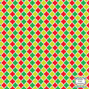 Green red and lime quatrefoil craft  vinyl sheet - HTV -  Adhesive Vinyl -  quarterfoil Christmas pattern   HTV1400