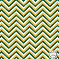 Dark green and yellow-gold chevron craft  vinyl - HTV -  Adhesive Vinyl -  zig zag pattern HTV158 - Breeze Crafts