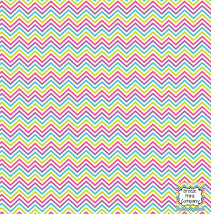 Teal, lime, hot pink, orchid and white mini chevron craft  vinyl - HTV -  Adhesive Vinyl -  zig zag pattern HTV1501
