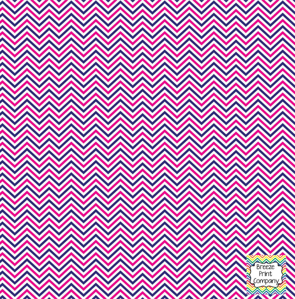 Navy, magenta  and white mini chevron craft  vinyl - HTV -  Adhesive Vinyl -  zig zag pattern HTV1505