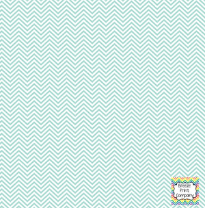 Mint and white mini chevron craft  vinyl - HTV -  Adhesive Vinyl -  zig zag pattern HTV1524